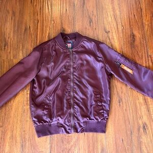 Phat Farm maroon bomber jacket in a size small. Lightly worn and selling for $10